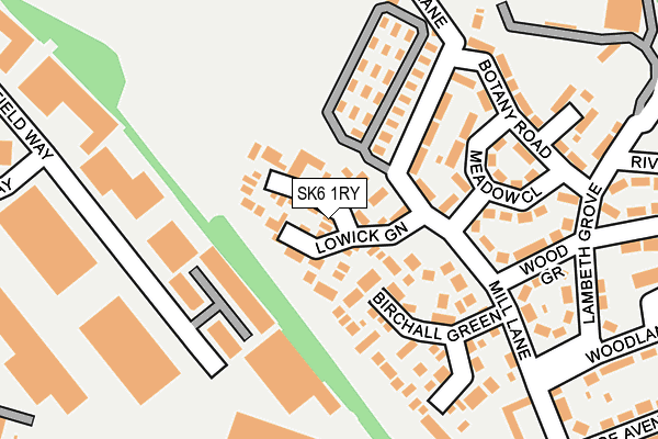 SK6 1RY map - OS OpenMap – Local (Ordnance Survey)
