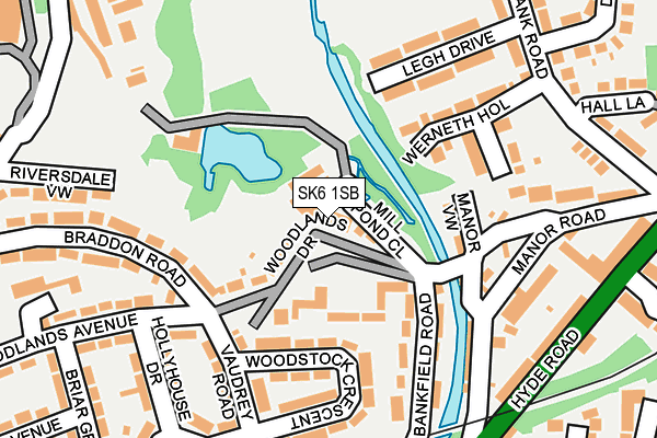 SK6 1SB map - OS OpenMap – Local (Ordnance Survey)