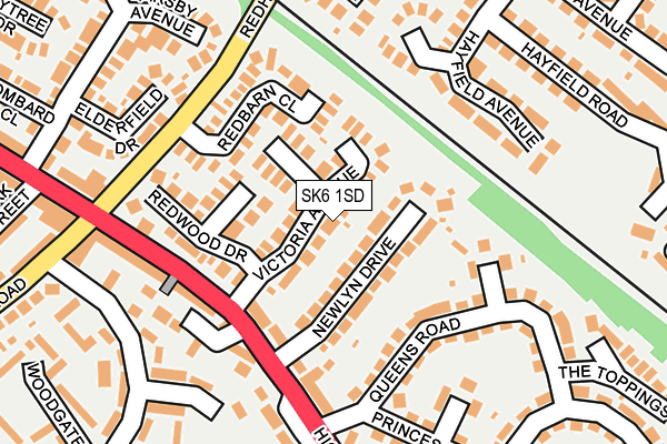 SK6 1SD map - OS OpenMap – Local (Ordnance Survey)