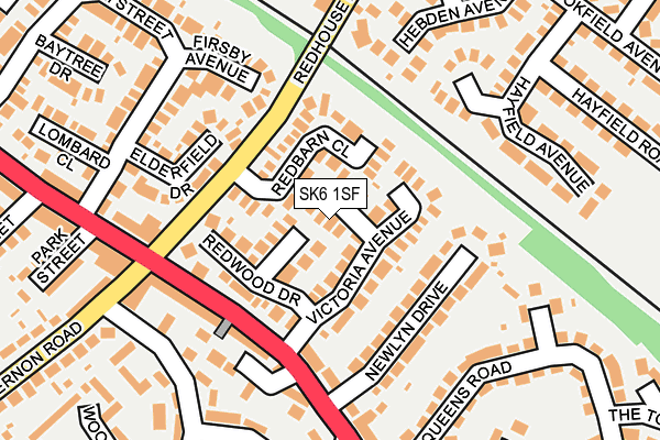 SK6 1SF map - OS OpenMap – Local (Ordnance Survey)