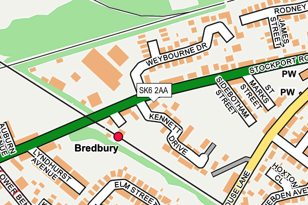 Map of BREDBURY TAHA CAR WASH LIMITED at local scale