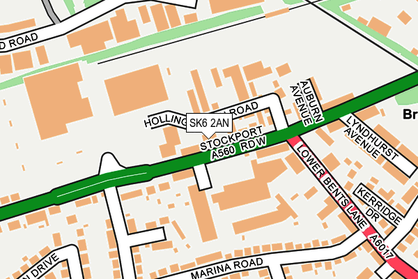 SK6 2AN map - OS OpenMap – Local (Ordnance Survey)