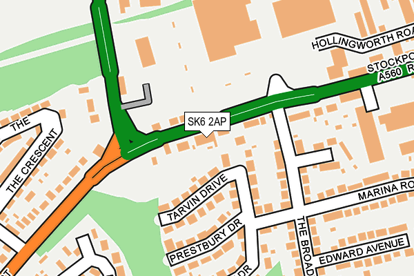 SK6 2AP map - OS OpenMap – Local (Ordnance Survey)