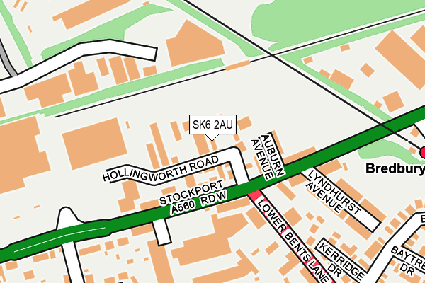SK6 2AU map - OS OpenMap – Local (Ordnance Survey)