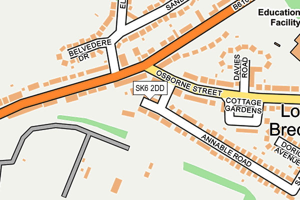 SK6 2DD map - OS OpenMap – Local (Ordnance Survey)
