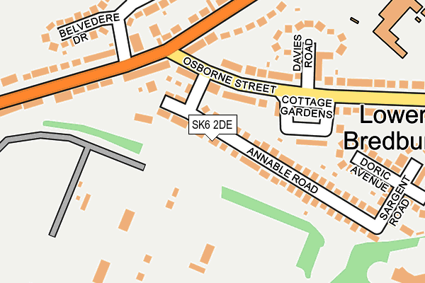 SK6 2DE map - OS OpenMap – Local (Ordnance Survey)