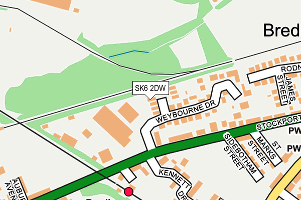 SK6 2DW map - OS OpenMap – Local (Ordnance Survey)