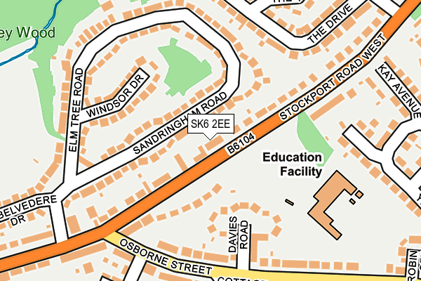 SK6 2EE map - OS OpenMap – Local (Ordnance Survey)