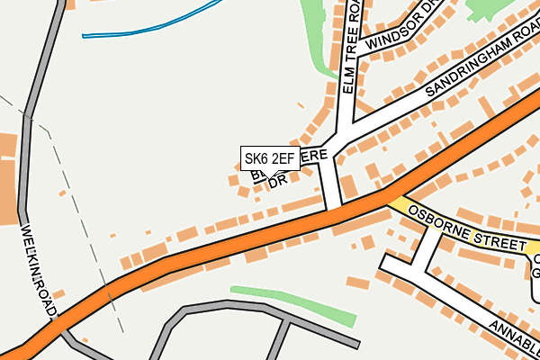 SK6 2EF map - OS OpenMap – Local (Ordnance Survey)
