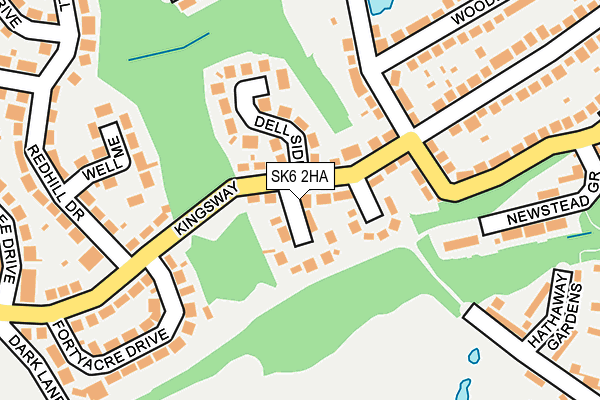 SK6 2HA map - OS OpenMap – Local (Ordnance Survey)