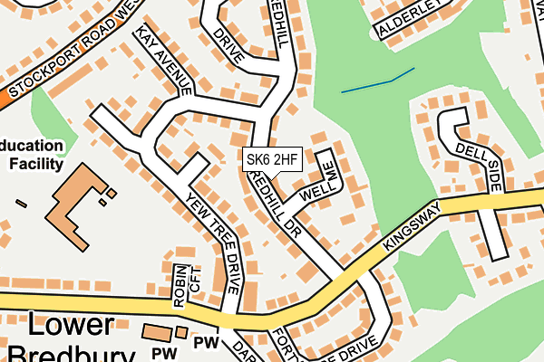 SK6 2HF map - OS OpenMap – Local (Ordnance Survey)