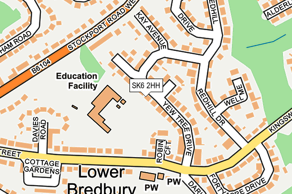 SK6 2HH map - OS OpenMap – Local (Ordnance Survey)