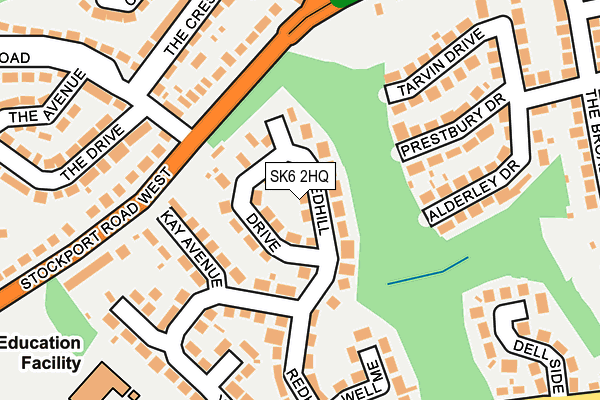 SK6 2HQ map - OS OpenMap – Local (Ordnance Survey)