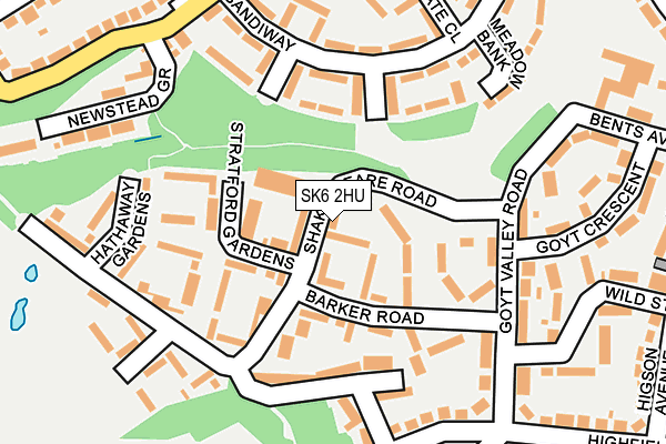 SK6 2HU map - OS OpenMap – Local (Ordnance Survey)