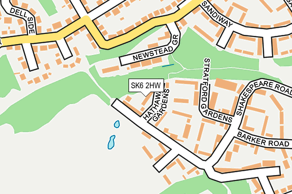 SK6 2HW map - OS OpenMap – Local (Ordnance Survey)