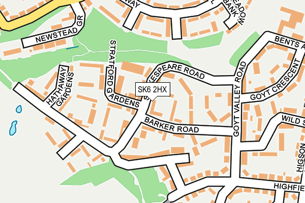 SK6 2HX map - OS OpenMap – Local (Ordnance Survey)