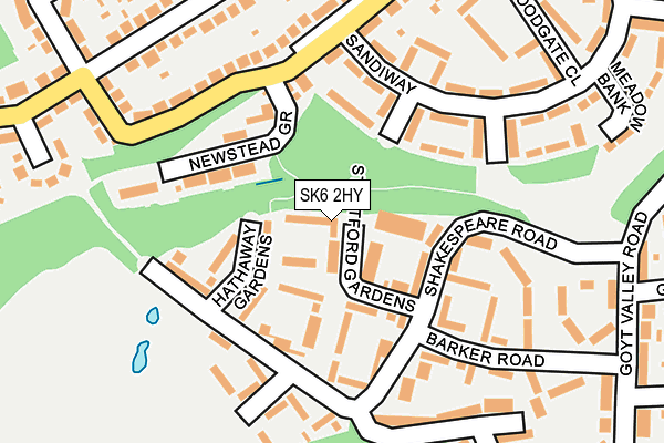 SK6 2HY map - OS OpenMap – Local (Ordnance Survey)
