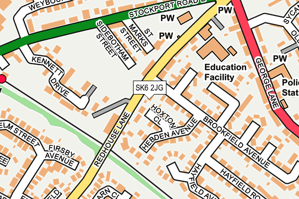 SK6 2JG map - OS OpenMap – Local (Ordnance Survey)