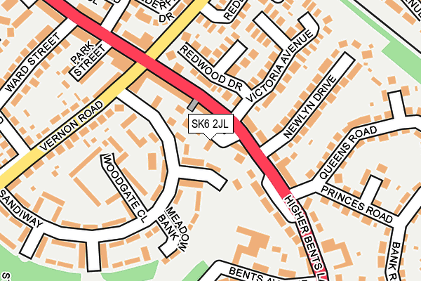 SK6 2JL map - OS OpenMap – Local (Ordnance Survey)