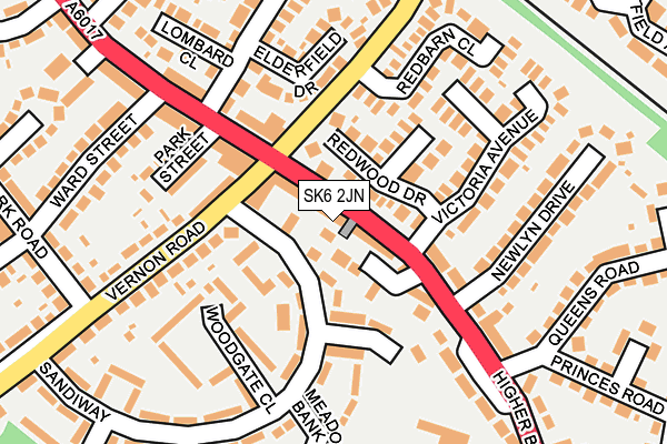 SK6 2JN map - OS OpenMap – Local (Ordnance Survey)