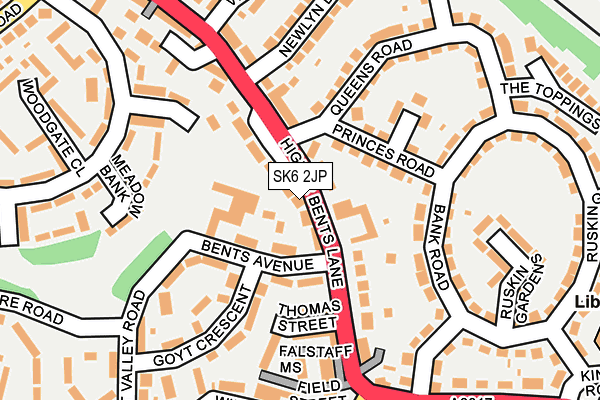 SK6 2JP map - OS OpenMap – Local (Ordnance Survey)