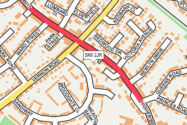 SK6 2JR map - OS OpenMap – Local (Ordnance Survey)
