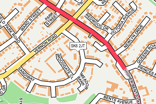 SK6 2JT map - OS OpenMap – Local (Ordnance Survey)