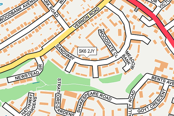 SK6 2JY map - OS OpenMap – Local (Ordnance Survey)