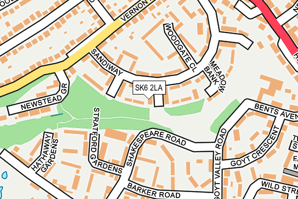 SK6 2LA map - OS OpenMap – Local (Ordnance Survey)
