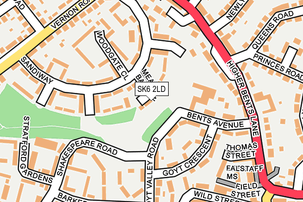 SK6 2LD map - OS OpenMap – Local (Ordnance Survey)