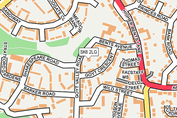 SK6 2LG map - OS OpenMap – Local (Ordnance Survey)