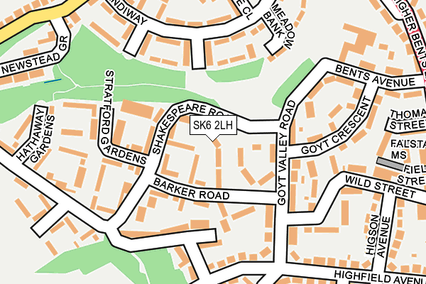 SK6 2LH map - OS OpenMap – Local (Ordnance Survey)