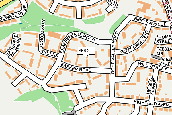 SK6 2LJ map - OS OpenMap – Local (Ordnance Survey)