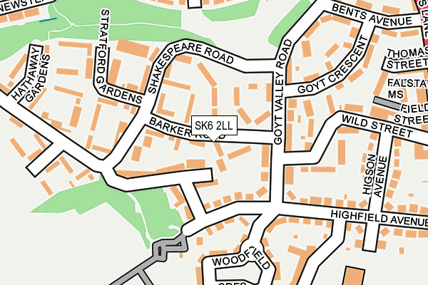 SK6 2LL map - OS OpenMap – Local (Ordnance Survey)