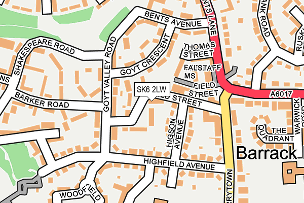 SK6 2LW map - OS OpenMap – Local (Ordnance Survey)