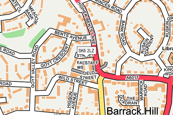 SK6 2LZ map - OS OpenMap – Local (Ordnance Survey)