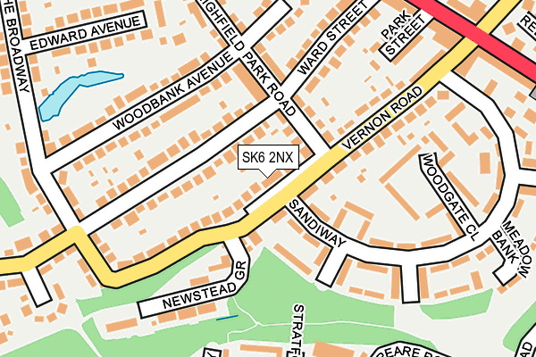 SK6 2NX map - OS OpenMap – Local (Ordnance Survey)