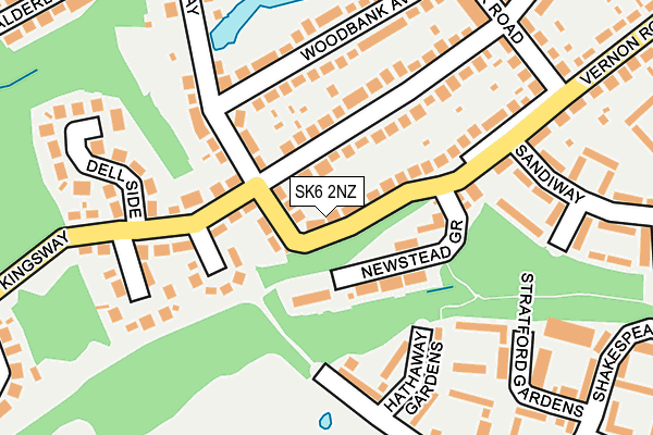 SK6 2NZ map - OS OpenMap – Local (Ordnance Survey)