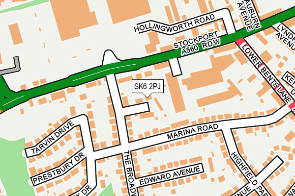 SK6 2PJ map - OS OpenMap – Local (Ordnance Survey)