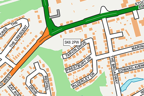SK6 2PW map - OS OpenMap – Local (Ordnance Survey)