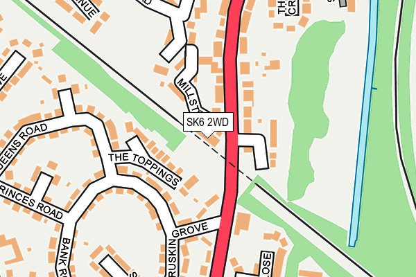 SK6 2WD map - OS OpenMap – Local (Ordnance Survey)