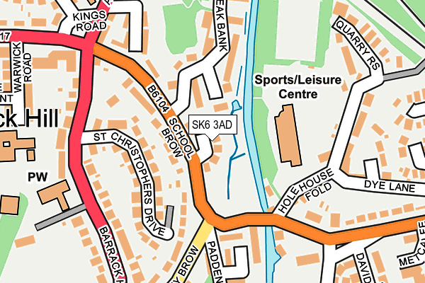 SK6 3AD map - OS OpenMap – Local (Ordnance Survey)