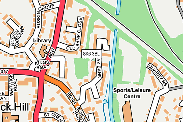 SK6 3BL map - OS OpenMap – Local (Ordnance Survey)