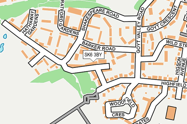 SK6 3BY map - OS OpenMap – Local (Ordnance Survey)