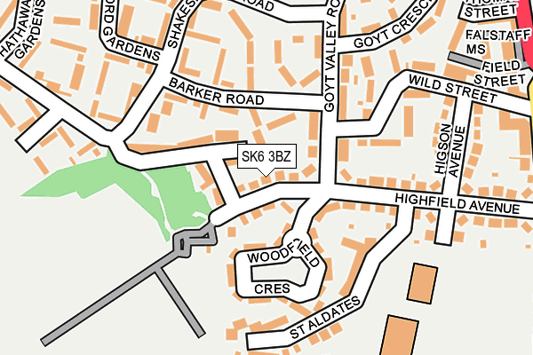 SK6 3BZ map - OS OpenMap – Local (Ordnance Survey)