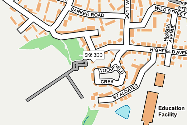 SK6 3DD map - OS OpenMap – Local (Ordnance Survey)