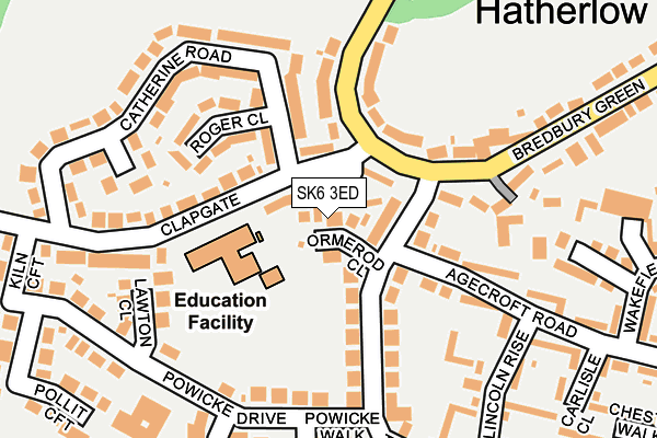 SK6 3ED map - OS OpenMap – Local (Ordnance Survey)