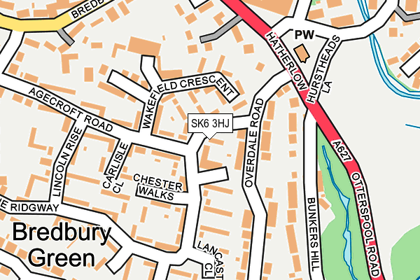 SK6 3HJ map - OS OpenMap – Local (Ordnance Survey)