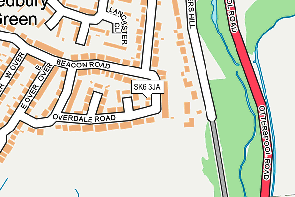 SK6 3JA map - OS OpenMap – Local (Ordnance Survey)