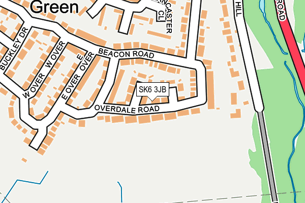 SK6 3JB map - OS OpenMap – Local (Ordnance Survey)